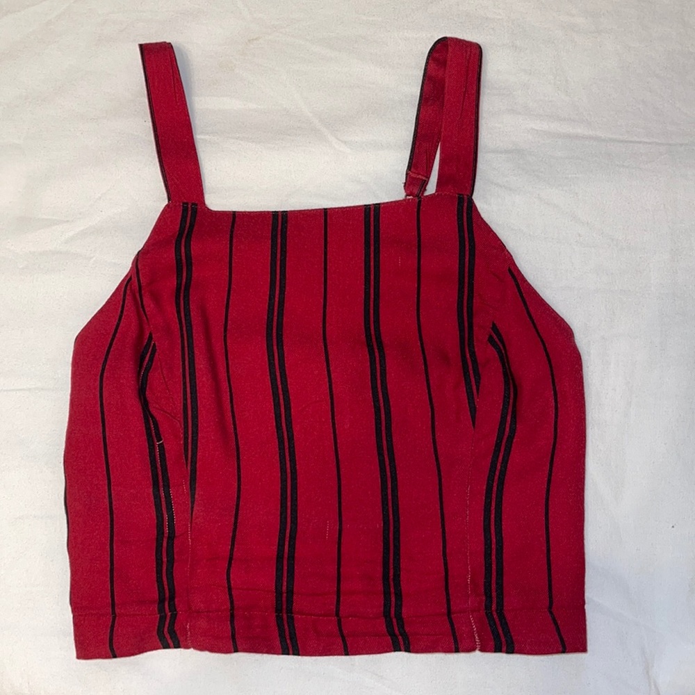 Red & Black Fitted Tank